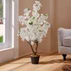 Garden Sanctuary Faux Cherry Flowering Tree In Pot For Outdoor Indoor