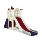 COSTWAY 6-In-1 Toddler Climber Slide Playset-Blue