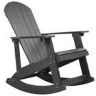 Beliani Garden Rocking Chair ADIRONDACK Dark Grey