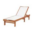 COSTWAY Outdoor Patio Fabric Chaise Lounge Chair 5-Position Recliner