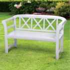 Greenhurst PU Painted Pearl White Bewdley Bench