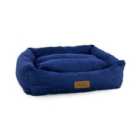 HugglePets Luxury Dog Lounger Medium Navy