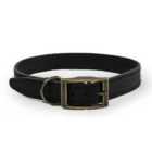 HugglePets Legacy Leather Dog Collar X Large Black