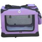 HugglePets Pet Fabric Crates Medium Purple