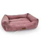 HugglePets Luxury Dog Lounger Medium Pink