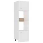 vidaXL Microwave Cabinet White 60X57X207cm Engineered Wood