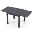COSTWAY Expandable Patio Dining Table for 4-6 People-Grey