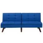Beliani Fabric Sofa Bed Navy Blue Ronne