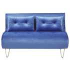 Beliani 2 Seater Velvet Sofa Bed Navy Blue Vestfold