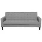 Beliani Fabric Sofa Bed Light Grey Vehkoo
