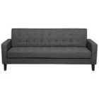 Beliani Fabric Sofa Bed Dark Grey Vehkoo