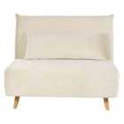 Beliani Velvet Sofa Bed Cream Setten