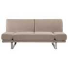 Beliani Fabric Sofa Bed Beige York