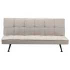 Beliani Fabric Sofa Bed Beige Hasle