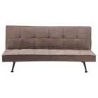 Beliani Fabric Sofa Bed Brown Hasle