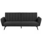 Beliani Fabric Sofa Bed Black Vimmerby
