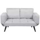Beliani Fabric Sofa Bed Light Grey Brekke