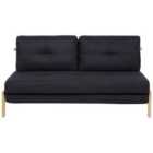 Beliani Fabric Sofa Bed Black Edland