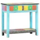 vidaXL Hand Painted Console Table 80x35x75 cm Solid Mango Wood