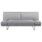 Beliani Fabric Sofa Bed Light Grey York