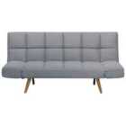 Beliani Fabric Sofa Bed Grey Ingaro