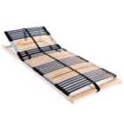 vidaXL Slatted Bed Base With 42 Slats 7 Zones 80X200 Cm