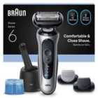 Braun Series 6 Electric Shaver, SmartCare Center, +2 Attachments, 62-S7650CC, Silver