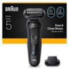 Braun Series 5 Electric Shaver, Up to 50 min, +1 Attachment, 52-N1200S, Black