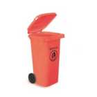 Charles Bentley 120 Litre Wheelie Bin - Red