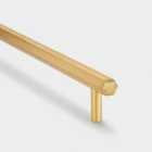 Pushka Home Solid Brass Slim Hexagonal Cabinet Bar Handle 128M - Gold