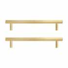 Pushka Home Set Of 2 Solid Brass Hexagon Cabinet Handle 128Mm - Gold