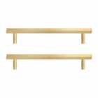 Pushka Home Set Of 2 Solid Brass Hexagon Cabinet Handle 160Mm - Gold