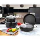 Rozi Zumrut Collection 7-Piece Non-Stick Cookware Set (Green Colour)