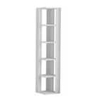 Decortie Corner Bookshelf Unit 34X161Cm Wall-mounted Bookcase, Particleboard, White