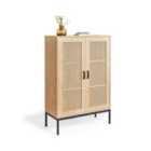 Vonhaus Lena Rattan Tall Sideboard