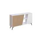 Decortie Sideboard 150Cm 35.6X150X82Cm 3 Particleboard Oak, White