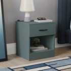 Vida Designs Riano 1 Drawer Bedside Chest - Green