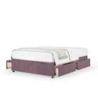 Bedmaster Mauve Naples Velvet 4 Drawer Divan Base Small Double