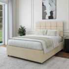 Bedmaster Cream Naples Velvet 2 Drawer Divan Base And Pearl Headboard Single