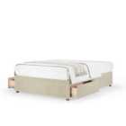 Bedmaster Cream Naples Velvet 2 Drawer Divan Base Super King