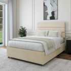 Bedmaster Cream Naples Velvet 2 Drawer Divan Base And Milan Headboard Super King