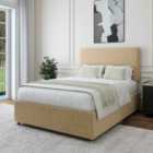 Bedmaster Cream Linen No Drawer Divan Base And Valencia Headboard Small Double