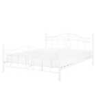 Beliani Bed Metal Antlia 160 X 200 Cm Eu King Size White