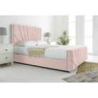 Eleganza Scarlett Pink Plush Velvet Single Bed Frame
