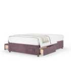 Bedmaster Mauve Naples Velvet 2 Drawer Divan Base Double