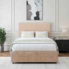 Bedmaster Mink Naples Velvet No Drawer Divan Base And Valencia Headboard King Size