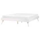 Beliani Bed Without Headboard Berric 160 X 200 Cm Eu King Size White