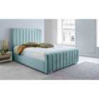 Eleganza Sancia Plush Double Bed Frame - Duck Egg