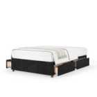 Bedmaster Black Naples Velvet 4 Drawer Divan Base Super King
