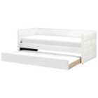 Beliani Trundle Bed Velvet Chavonne 90 X 200 Cm Eu Single Off-white